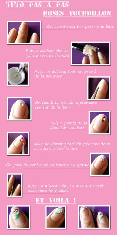 Roses nail art tutorial