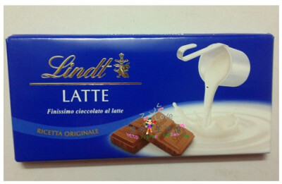 意大利原装进口Lindt 瑞士莲Latte牛奶巧克力