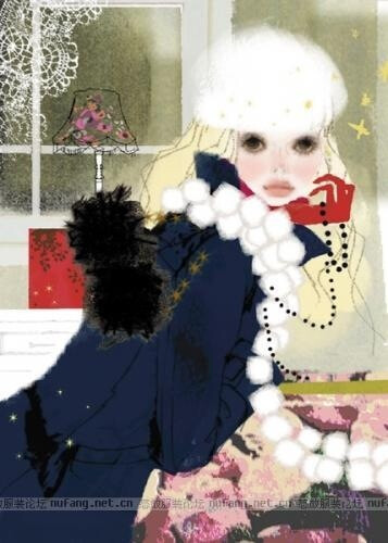 彼岸花。时尚插画 Toko Ohmori