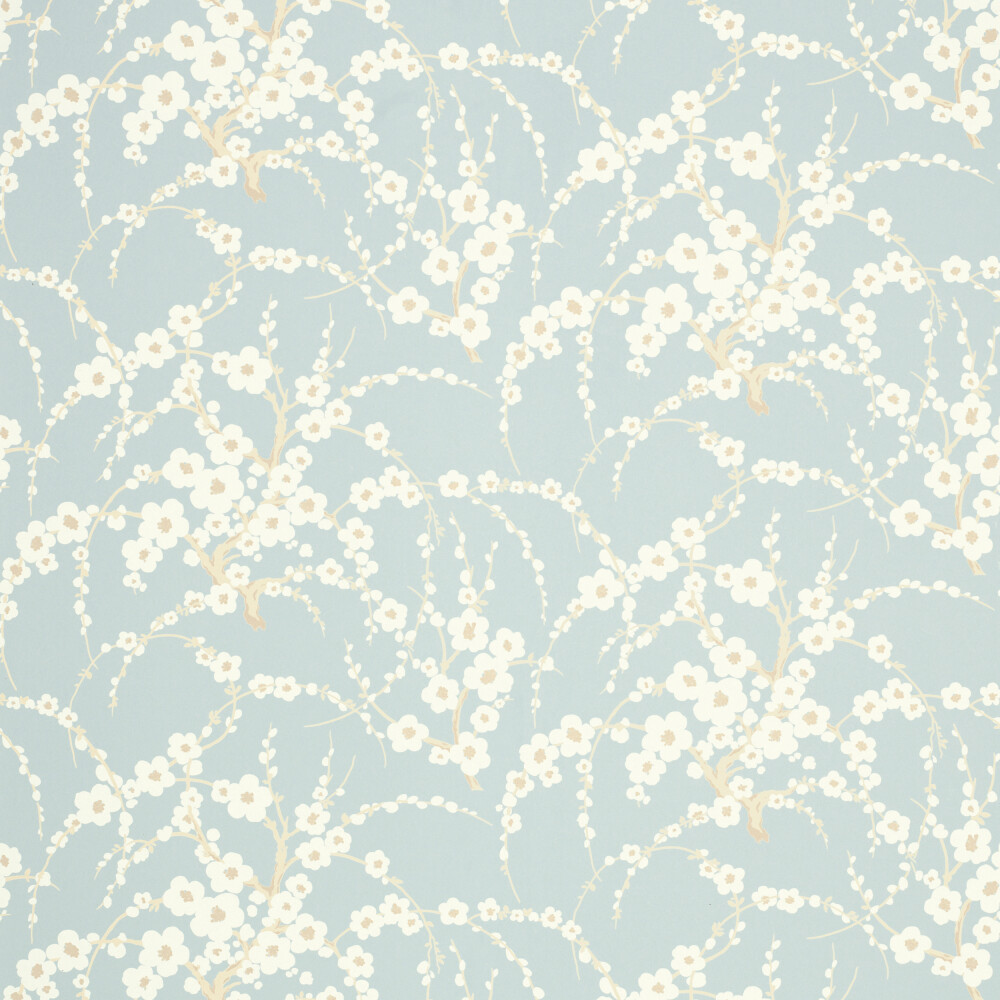 Lori Duck Egg Floral Wallpaper肥胖胖的梅花超可愛的!!