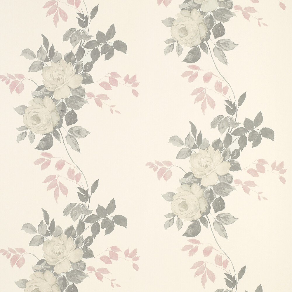 Garden Rose Grey Wallpaper