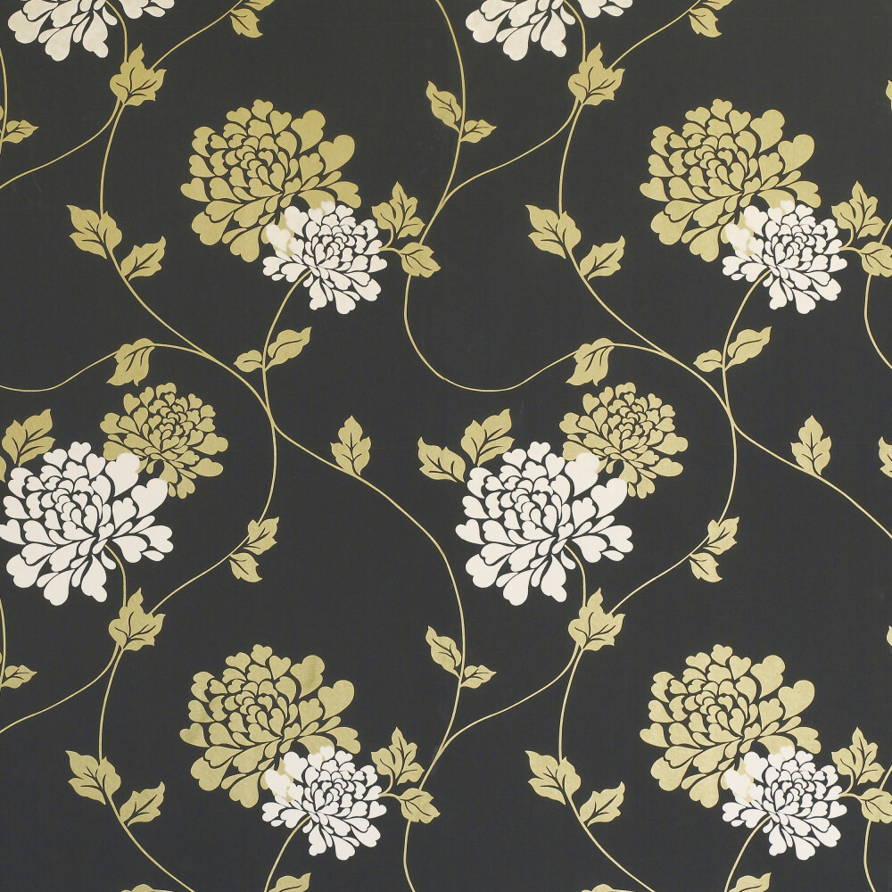 Isodore Linen/Bronze Floral Wallpaper