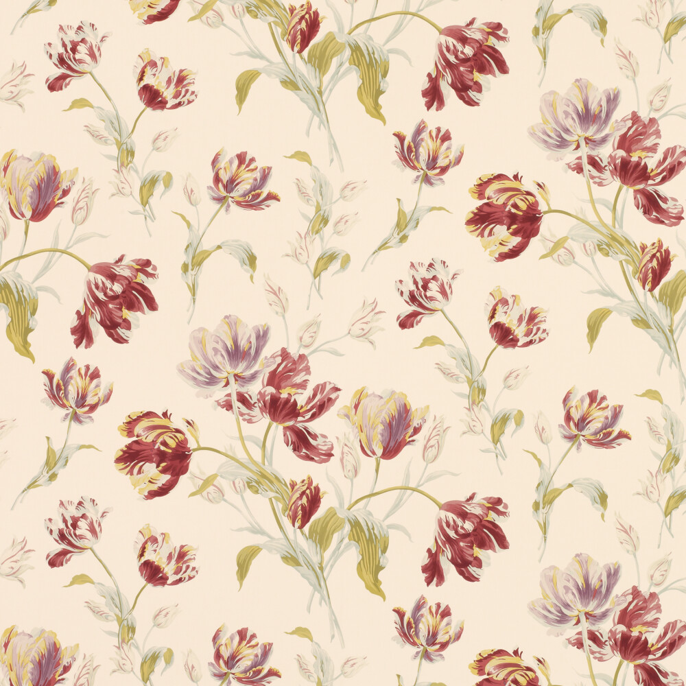 Gosford Meadow Cranberry Wallpaper