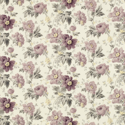 Peony Garden Linen Mix Fabric, Amethyst