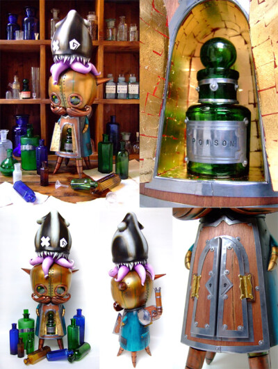 Doktor A是MINDstyle今年力推的一位英国设计师，其玩具风格主要是一些中世纪欧洲蒸汽推动时代的一些机械角色,金属感好强！