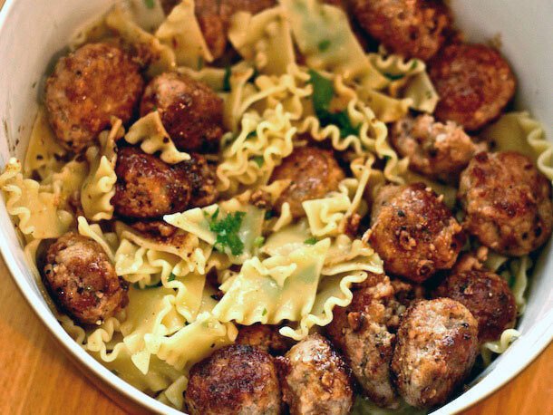 Pork and Lemon 'Polpettine' Meatballs - Serious Eats (Dinner Lunch Wheat Stocks Dairy Seafood Fruit Meat Gluten Egg products Animal products Fall meatballs Chicken stock Salt