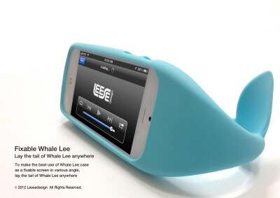 韩国进口leesedesign 可爱鲸鱼收纳iPhone 5手机保护套外壳iWhale