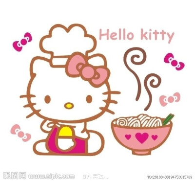 墙贴矢量图案 Kitty猫