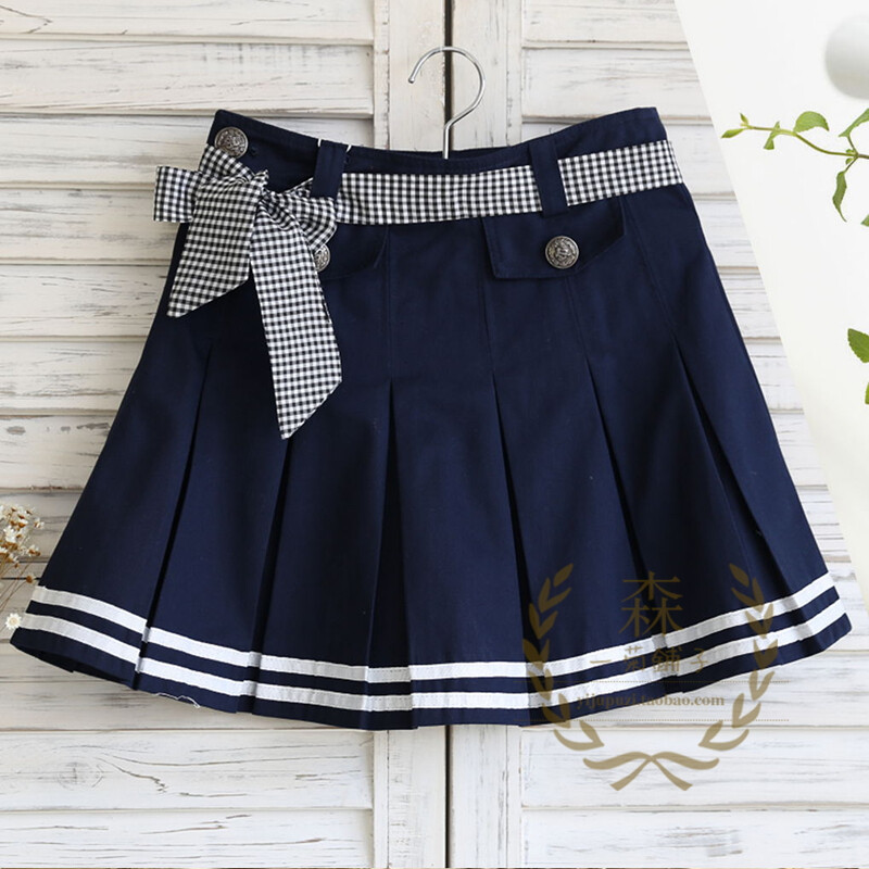 海军英伦学院风，短裙半身裙两色。bq