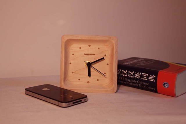 beladesign 原木设计台钟