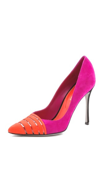 Sergio Rossi Pointy Suede Pumps