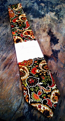 Tie-Black Multi Color Paisley