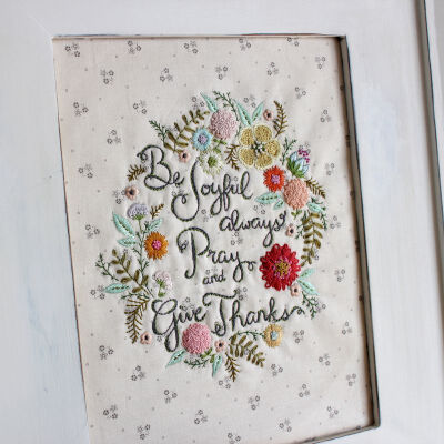 Be Joyful embroidery by nanaCompany