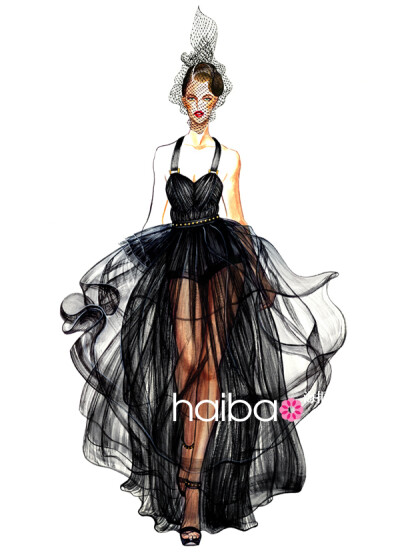 灿烂色彩如骄阳般耀眼！Sunny Gu时尚插画作品赏，Balmain、Anna Sui、Moschino的华丽秀场纸上重现