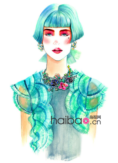 灿烂色彩如骄阳般耀眼！Sunny Gu时尚插画作品赏，Balmain、Anna Sui、Moschino的华丽秀场纸上重现