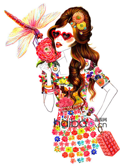 灿烂色彩如骄阳般耀眼！Sunny Gu时尚插画作品赏，Balmain、Anna Sui、Moschino的华丽秀场纸上重现