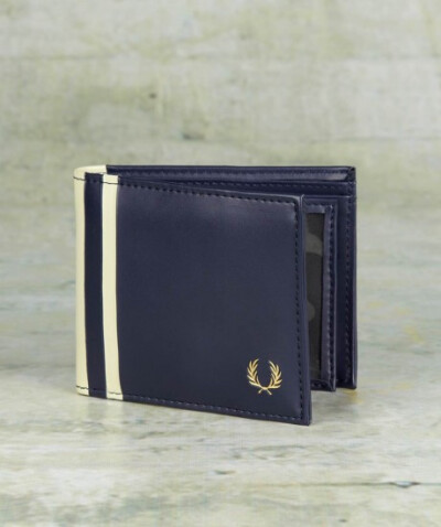 Flip Wallet £30.00 Fine PVC wallet complemented by our trademark twin tipping on the fold. Featuring multiple slots for cards and notes, this classic flip wallet is finished with our signature Laurel …