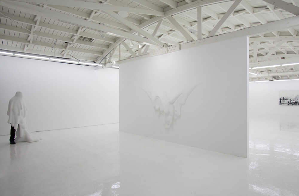 Installation view of the fall, the ball and the wall, Solo Exhibition, OhWow Gallery, Los Angeles, 2012