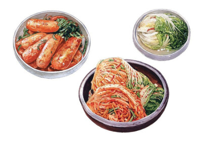 韩国料理插画 – 六月蜂网