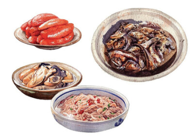 韩国料理插画 – 六月蜂网