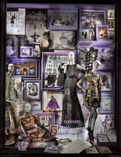 2012纽约Bergdorf Goodman 最新橱窗设计展示；设计主题为庆祝Bergdorf Goodman 111周年店庆。 设计灵感来源Bergdorf Goodman的文化历史；