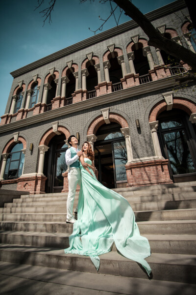 天津聚焦婚纱摄影工作室 80后创意婚纱 韩式婚纱照 海景婚纱照 好看的婚纱照