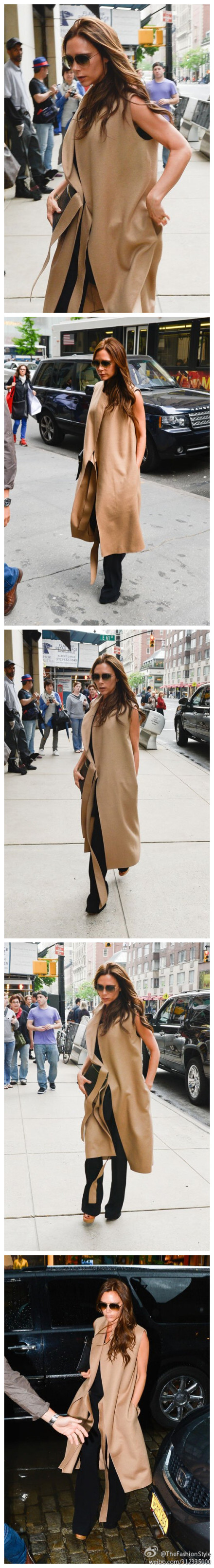 #明星街拍#——# Victoria Beckham# out and about in NYC。 2013.05.11 HQ(#高清组图#）