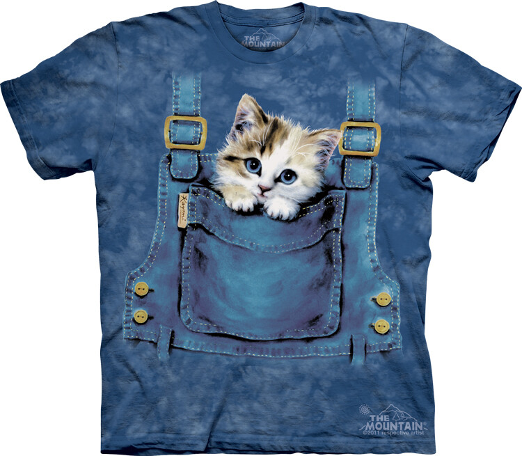 3D T恤官方正品 吊袋裤口袋猫咪T-Shirt