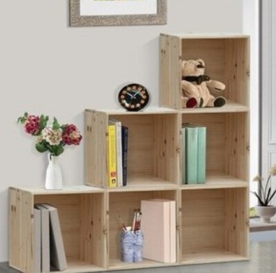 爱莱屋儿童实木书柜自由组合书橱书架储物柜置物架柜单个