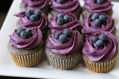 Blueberry Cupcakes with Blueberry Cream Cheese Frosting