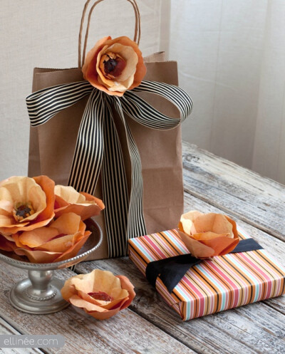 Gift Wrap Paper Poppy Decor