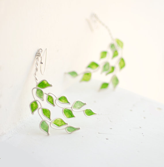 手工耳饰 925纯银【树系列】