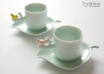 小鸟森林 手工杯子 咖啡杯套装 手制瓷 日用陶瓷礼物 情侣