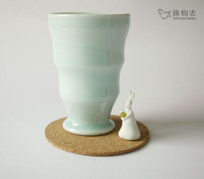 手拉坯 青釉 办公杯子水杯 手制陶瓷 日用生活陶瓷