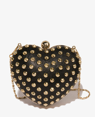 Forever21正品代購 Spiked Heart Minaudiere 宴會精緻鎖鏈包