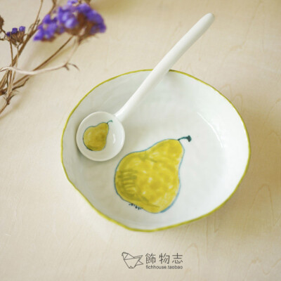 香梨子 不规则 扭曲手工勺子 日用食器陶瓷