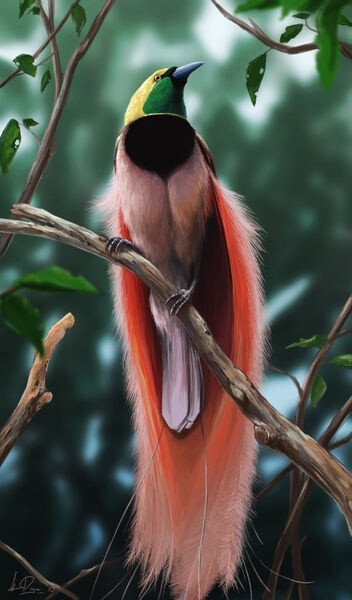 新几内亚极乐鸟（学名Paradisaea raggiana），又名红羽极乐鸟或红羽天堂鸟，是一种大型的极乐鸟。它们分布在新几内亚南部及东北部。