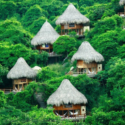 In the hammock of a tiny hut in Santa Marta, Colombia.