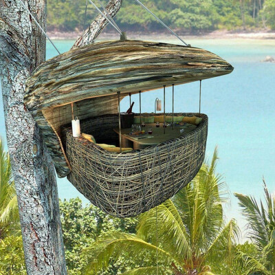 In this dining pod in Soneva Kiri, Thailand.