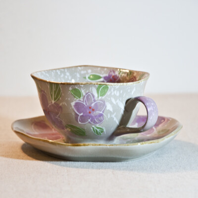 ZAKKA杂货日式和风手工陶瓷咖啡杯含碟咖啡套具田园风森女系