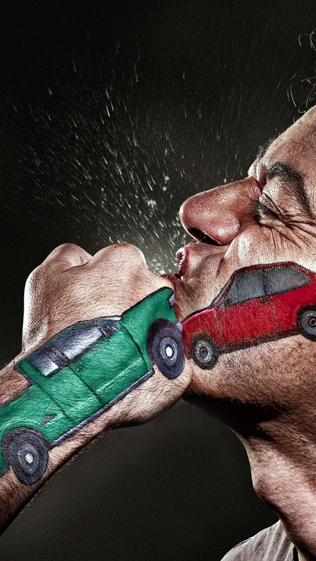 Car Crash Tattoos iPhone 5 Wallpaper