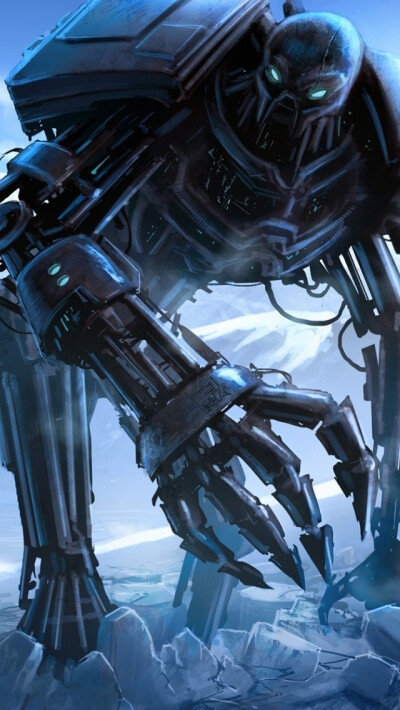 Huge Robot Monster iPhone 5 Wallpaper