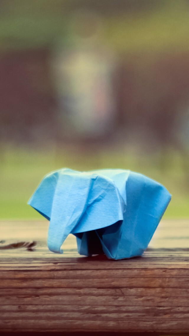 Elephant Origami iPhone 5 Wallpaper