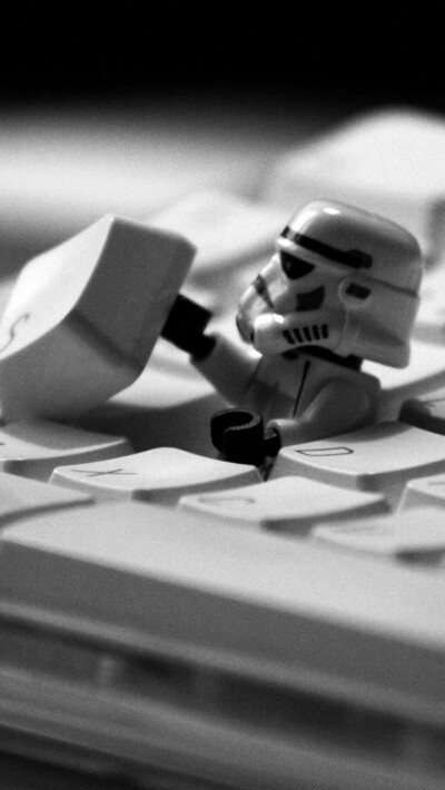 Star Wars Lego on Keyboard iPhone 5 Wallpaper