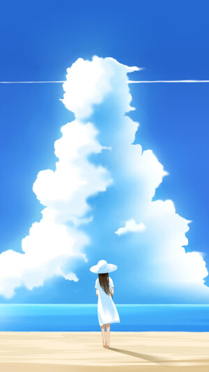 Beautiful Summer Day Illustration iPhone 5 Wallpaper