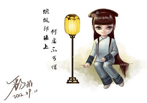 可爱的甄嬛传Q版人物插画