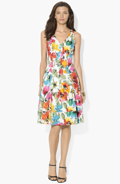 Lauren Ralph Lauren Print Fit & Flare Dress