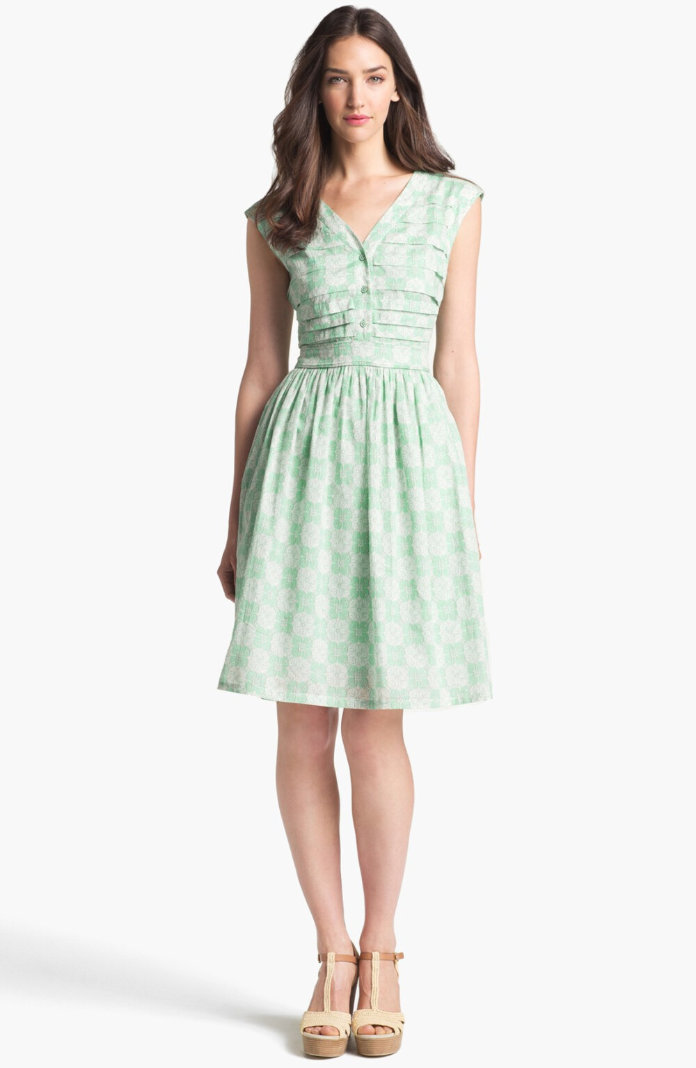 Tory Burch 'Nico' Cotton Fit & Flare Dress