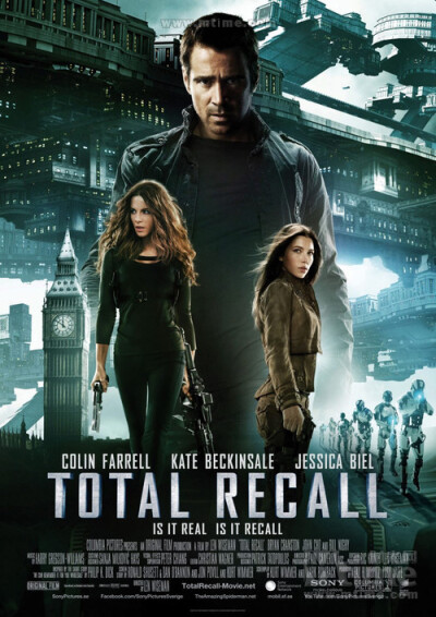 全面回忆Total Recall(2012)新《全面回忆》更加现实主义和充满隐喻，用宏大的场景描绘了一个东西方文明割据、政府与叛军势力对抗的未来世界。凯特·贝金赛尔，无论你认不认可她的演技，都无法忽略她的美。