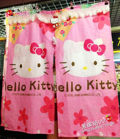 hello kitty 布艺门帘